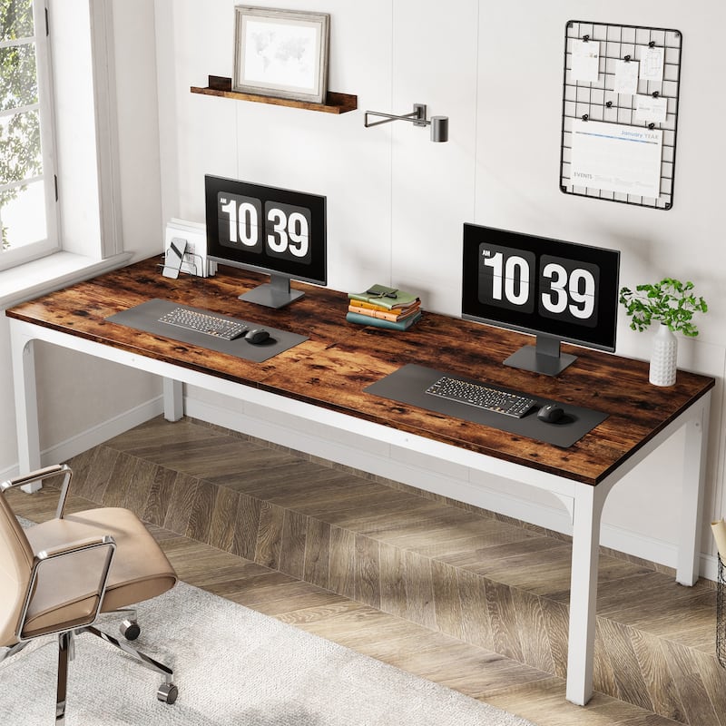 78.74 inch Extra Long 2 Person Double Computer Desk for Home Office