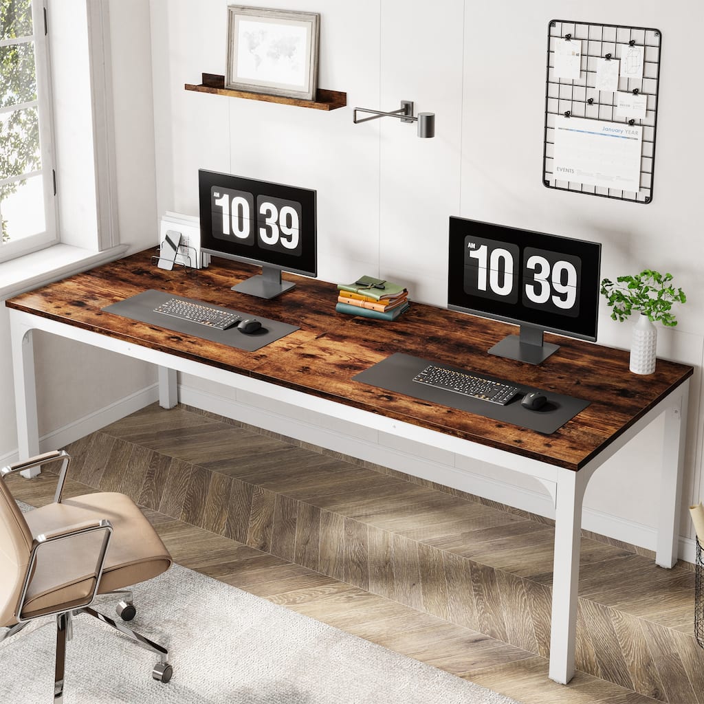 78.8" Extra Long 2 Person Computer Desk with Metal Legs for Home Office Bedroom