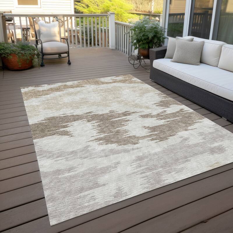 Machine Washable Indoor/ Outdoor Chantille Modern Boho Rug