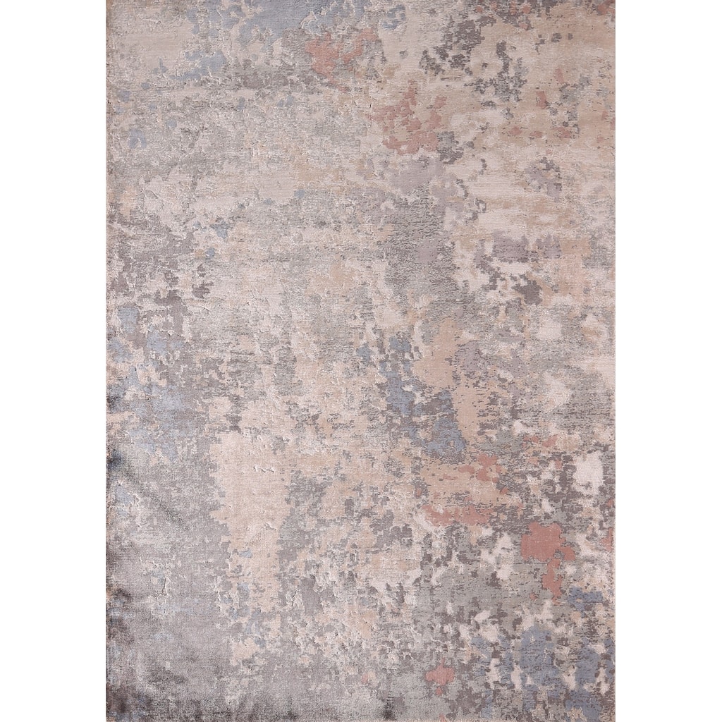 Contemporary Abstract Area Rug Handmade Oriental Wool Carpet - 5'3"x 7'6"