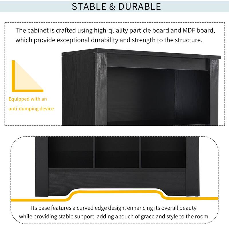 Contemporary Shoe Cabinet with Multiple Storage Capacity