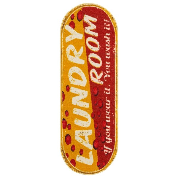 Ottomanson Washtown Laundry Mat Oval Runner Rug. Opens flyout.