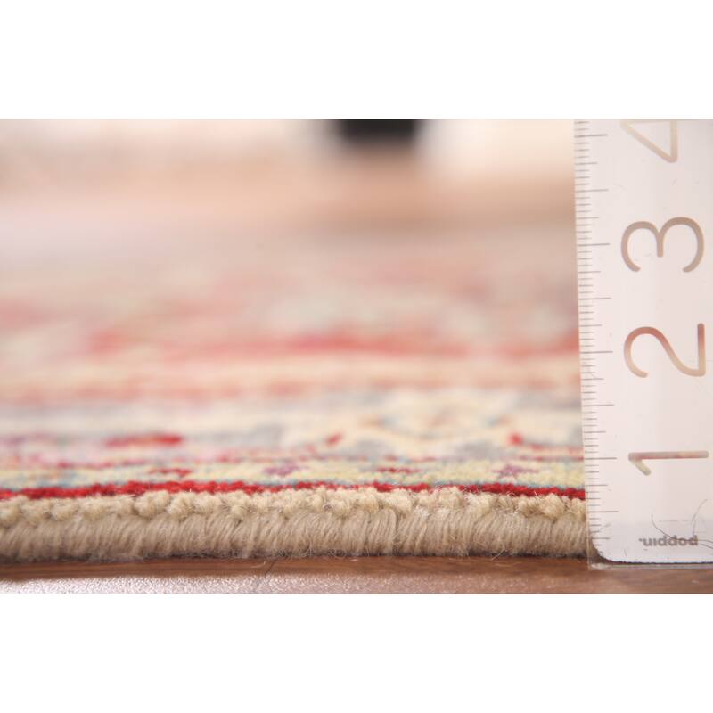 Geometric Beige Heriz-Serapi Foyer Rug Hand-Knotted Wool Carpet - 3'0" x 5'1"