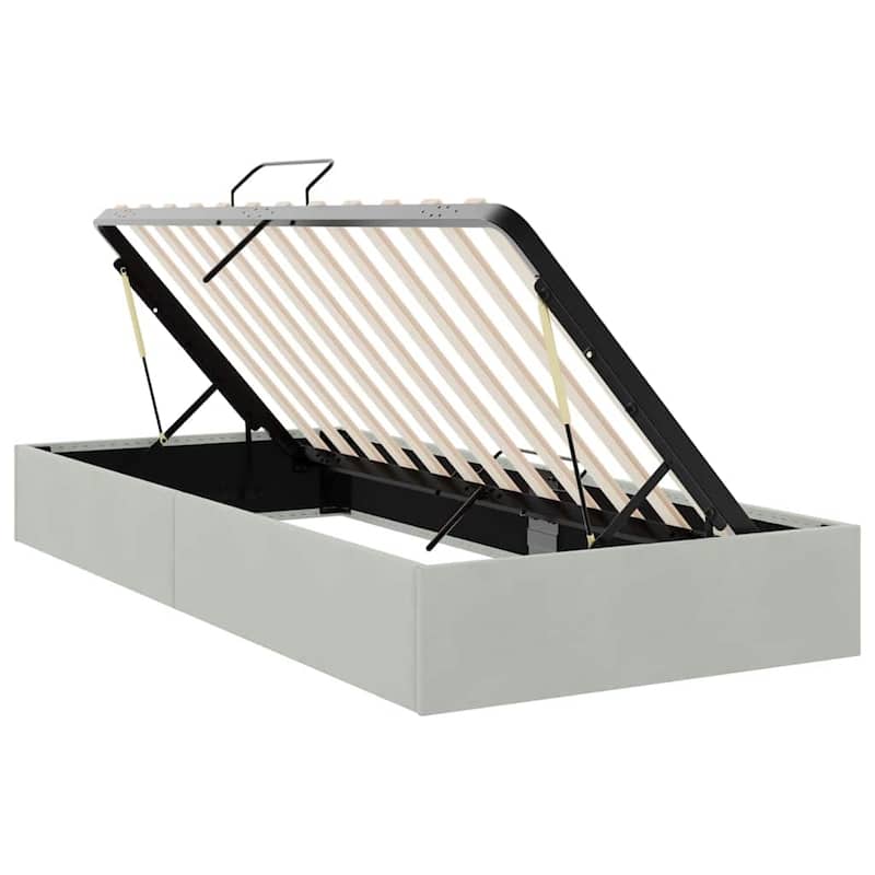 vidaXL Storage Bed with Mattress in Velvet