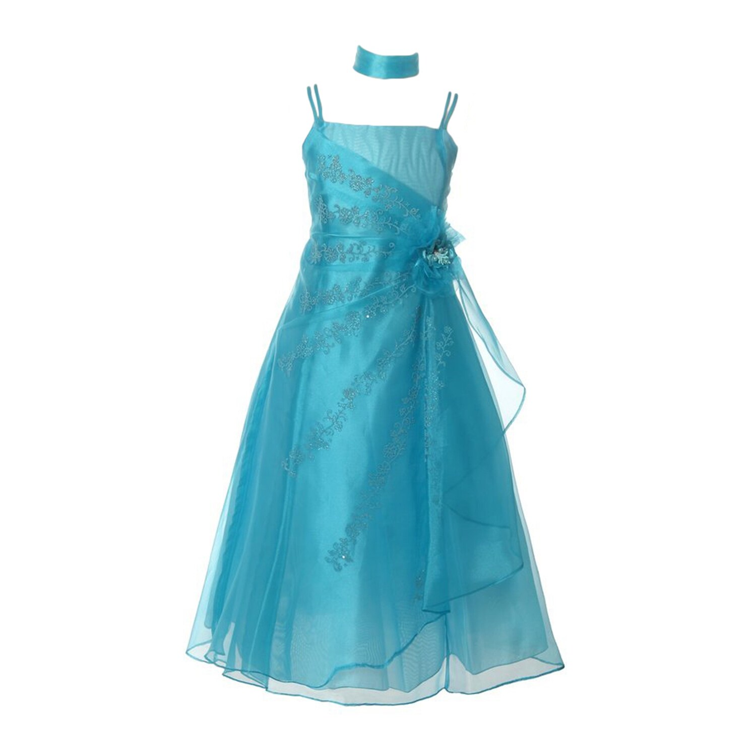 girls turquoise party dress