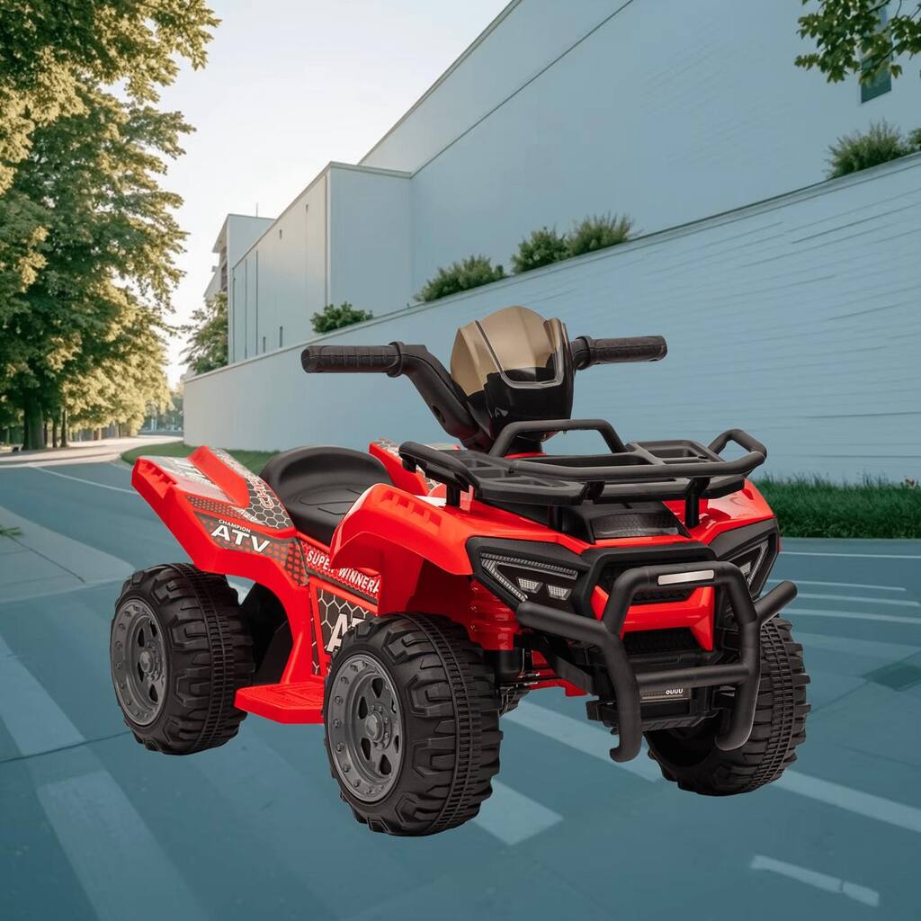 Electric Kids 4-Wheeler Ride On ATV with Music, Easy-to-Use Handlebar Controls and 45 Minutes of Playtime for 18-36 Months