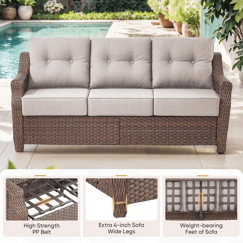 Outdoor Wicker Rattan Sofa Set for Garden