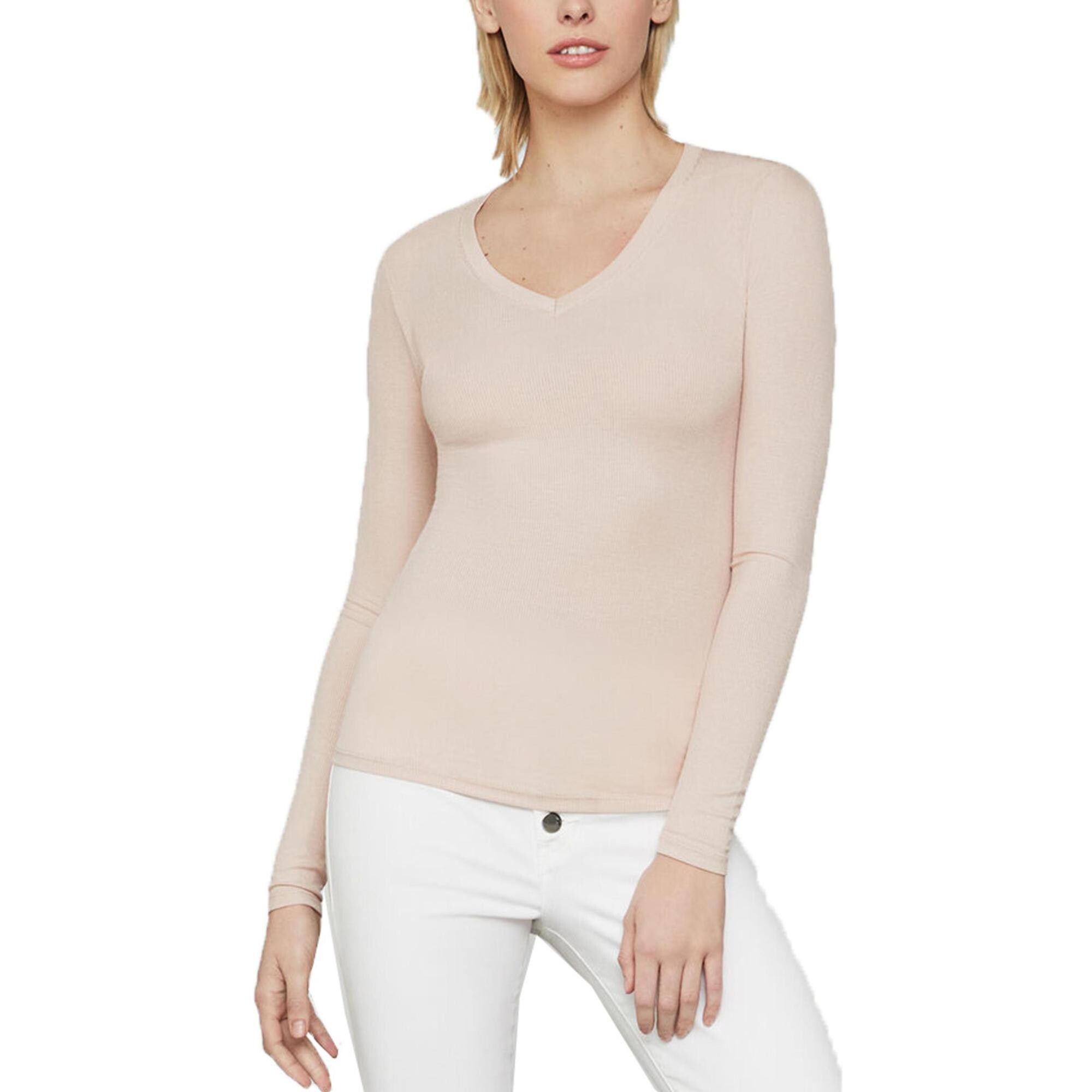 BCBGMAXAZRIA Womens Knit Smocked Pullover Top