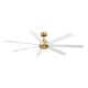 preview thumbnail 1 of 8, Fanimation Pendry 72 inch Indoor/Outdoor Smart Ceiling Fan with Remote - Brushed Satin Brass & Matte White