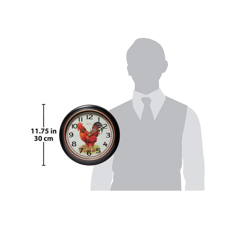 Copper Grove Kaffir 12-inch Classic Kitchen Round Clock - 12 x 2 x 12 - 12 x 2 x 12