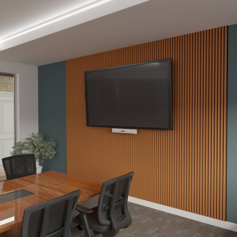AcoustixPro Noise Cancelling Concave Small Slat Wall Panel (2 Pack)