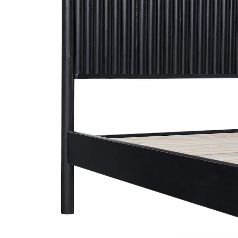 Middlebrook Designs Transitional Solid Wood Reeded Queen Bed