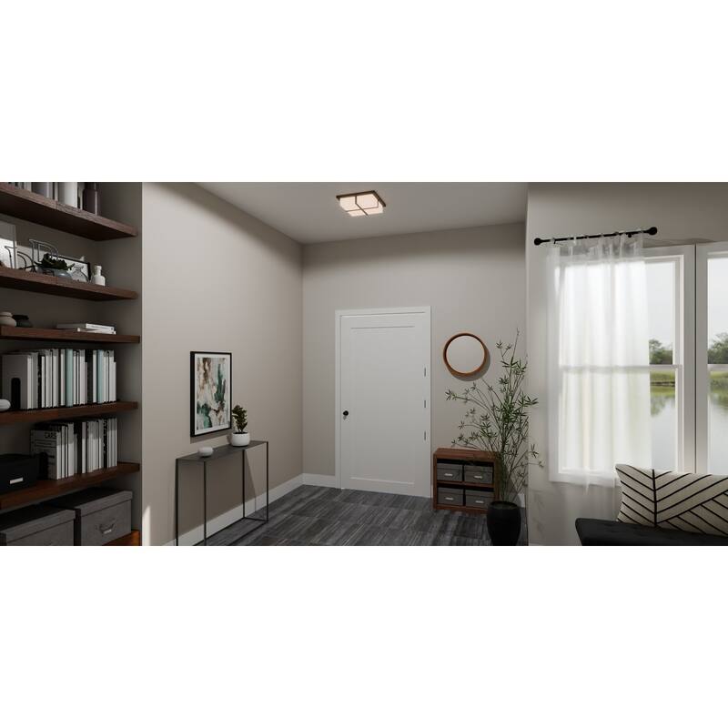 Armstrong Integrated LED Matte Black Flush Mount