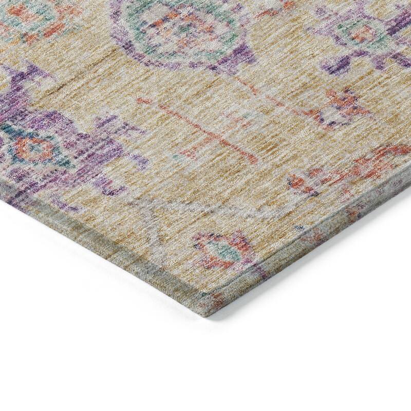 HomeRoots Damask Traditional Rectangle Outdoor Rug