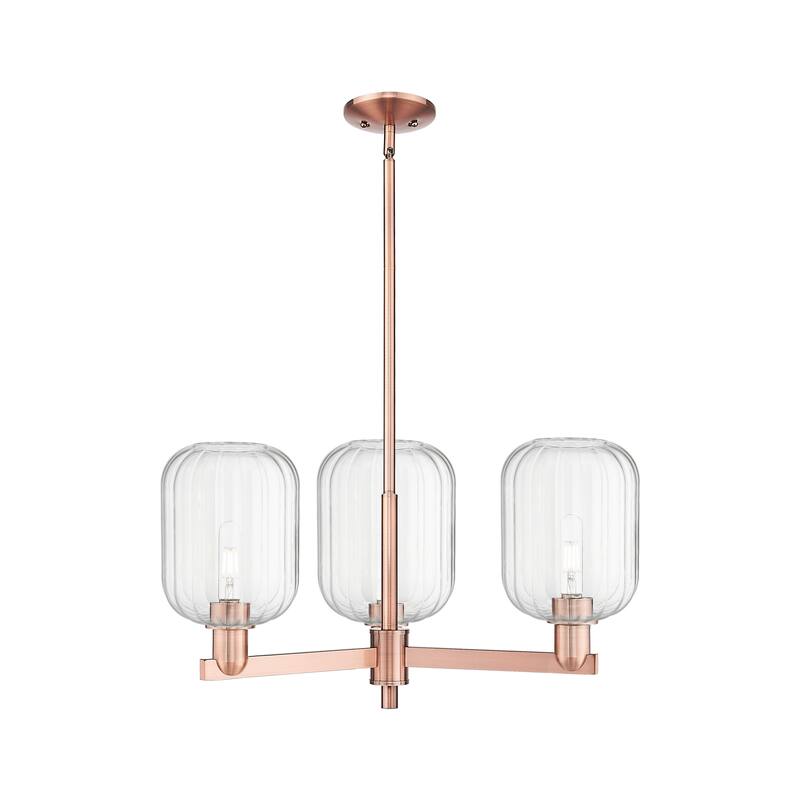 Innovations Lighting Downtown Urban - Preston - 3 Light 18" Jar Shade Stem Hung Chandelier