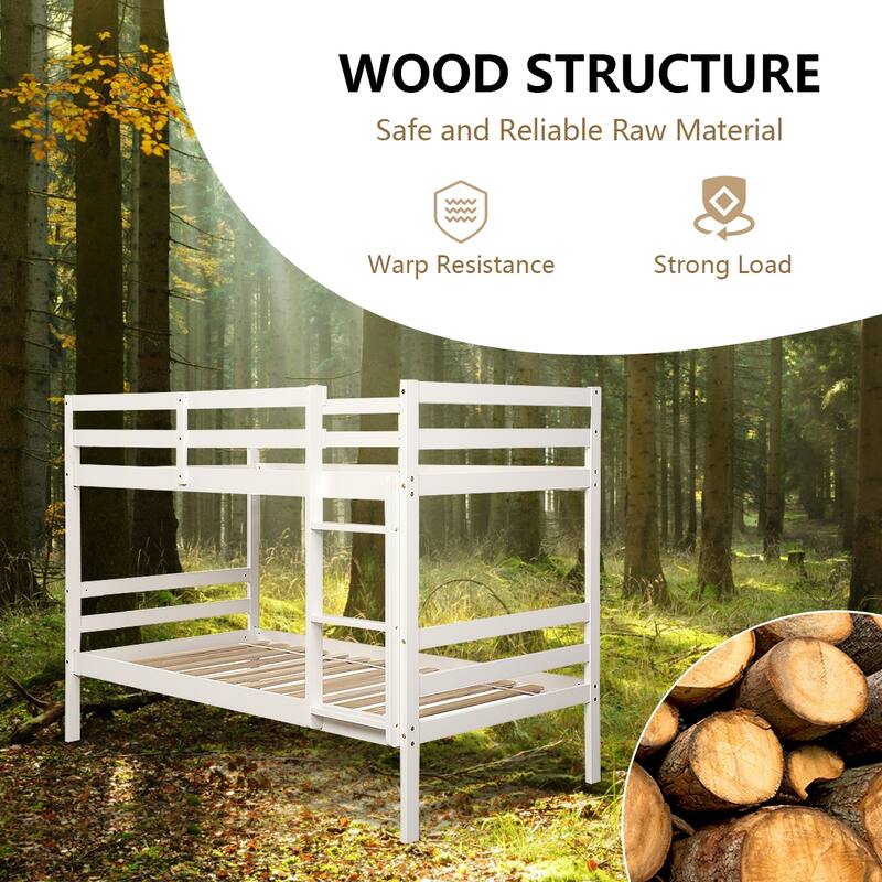 Twin Bunk Bed Children Wooden Bunk Beds Solid Hardwood