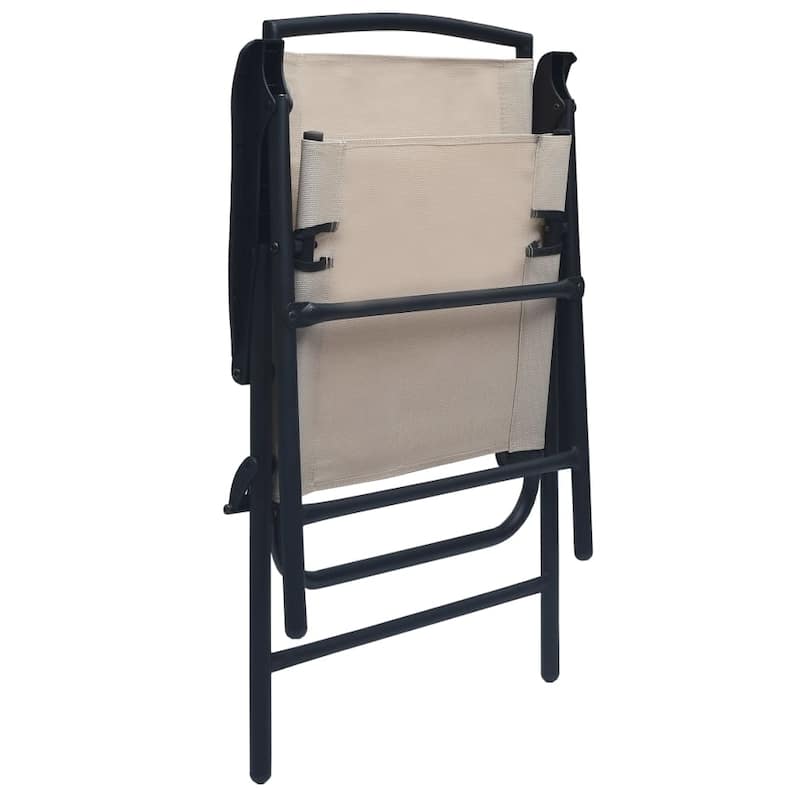 vidaXL 2x Folding Patio Chairs Texilene Camping Dinner Chair Seat Multi Colors