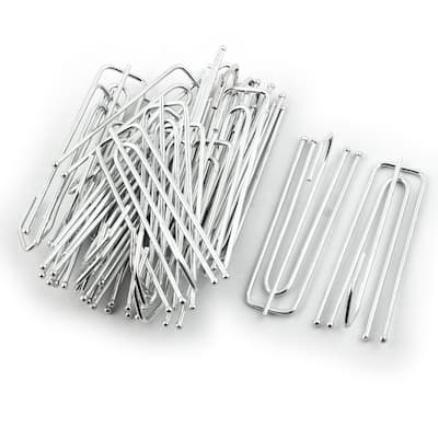 Bedroom Metal Window Drapes Curtain Hanging Hanger Hook Clip 7cm Length 20pcs - Silver Tone