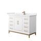 Option White, Bronze Trim, White Cultured Marble Top