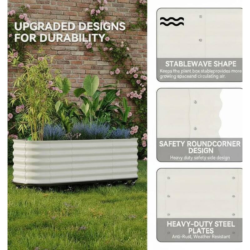 Self-Watering Raised Garden Bed, with Lockable Wheels & Water Reservoir