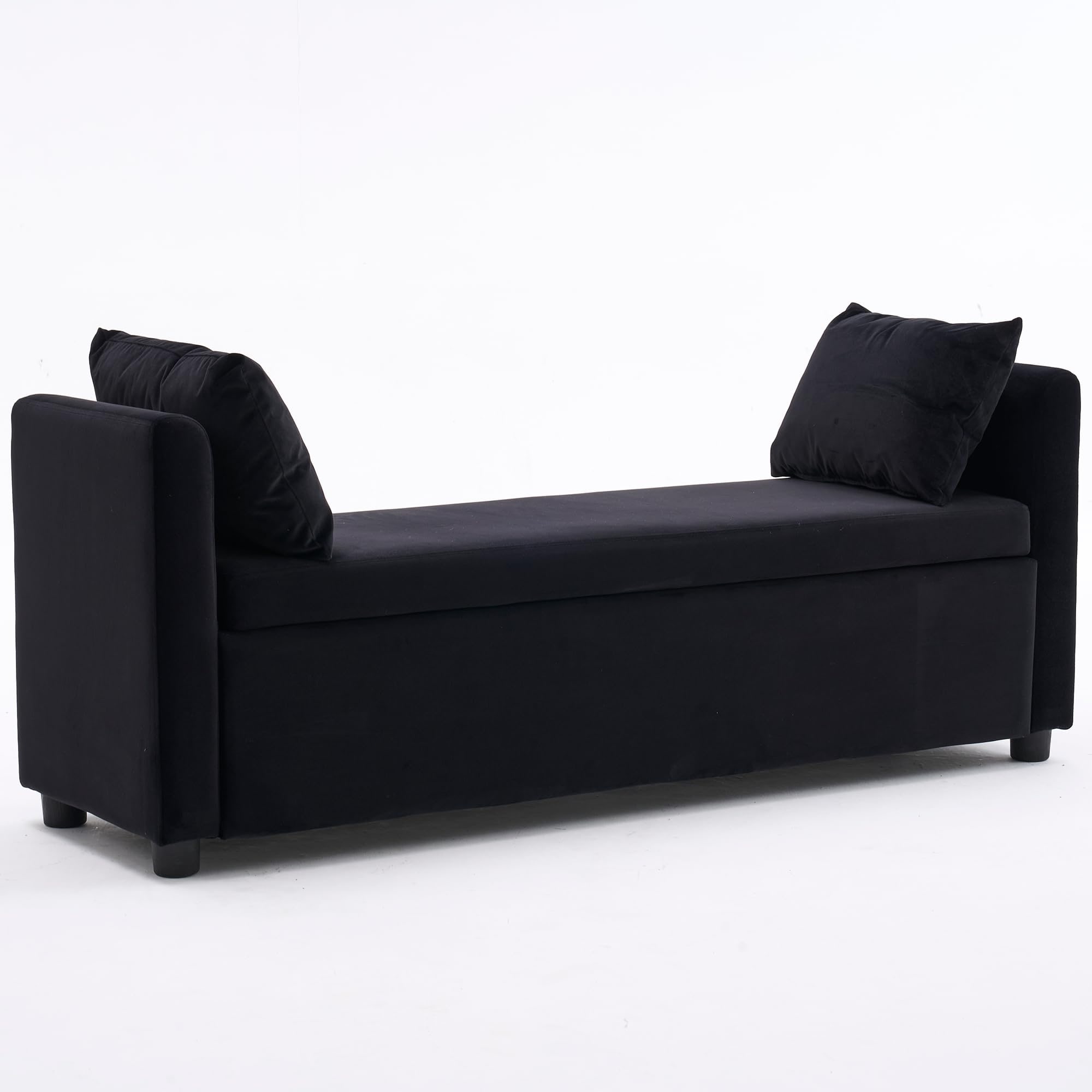 Velvet/Leather Storage Bench for Bedroom,End of Bed Bench for King Size Bed, Modern Upholstered Long Ottoman Bench for Entryway