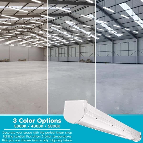 Éclairage De Plafond De Garage Déformable À 3 Panneaux 6000LM E27 Top-element Éclairage De Garage LED Éclairage De Plafond De Magasin/Grange/Entrepôt Éclairage Commercial Réglable 60W 72LED 