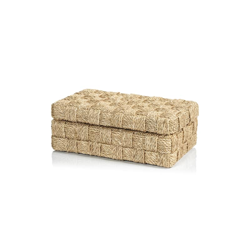 Taranto Natural Abaca Rope Decorative Box - Large