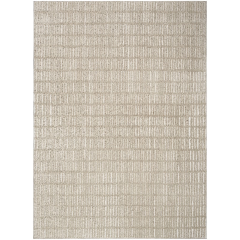 Nourison Cozy Modern Indoor Abstract Area Rug - 6' 7" x 9' - Grey/Ivory