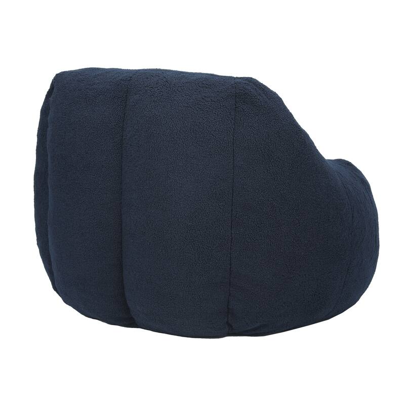 Teddy Fabric Bean Bag Lounge Chairs with Memory Foam Filling