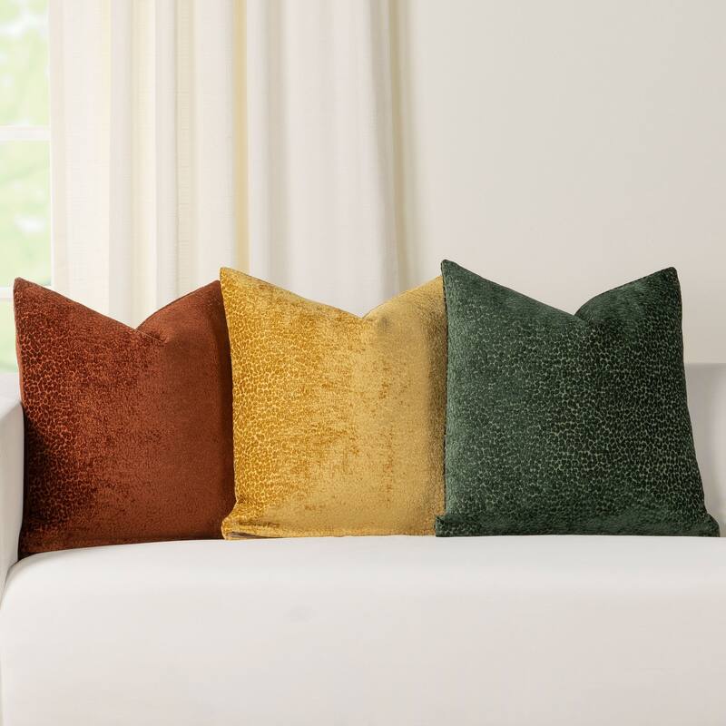 Spotted Embossed Velvet Throw Pillow