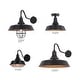 preview thumbnail 10 of 8, Dorado Bronze Farmhouse Outdoor Flush Mount Ceiling Barn Light Dark Sky - 12-in. W x 9.25-in. H x 12-in. D