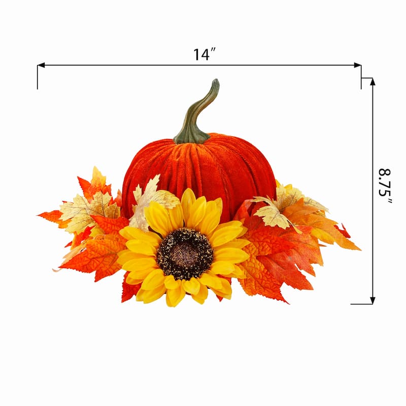 Velvet Pumpkin Sunflowers Ring