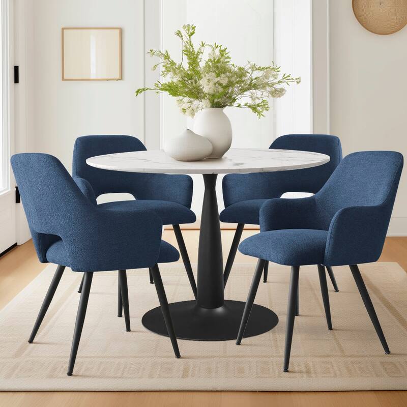 Upholstered Dining Armchair (Set of 4) - Blue