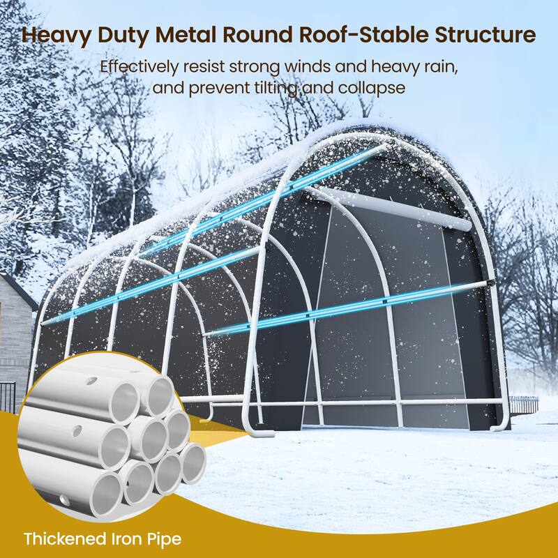 Domed Carport with 4 Cloth Bags