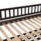 preview thumbnail 23 of 42, Contemporary Modern Style Full Over Full Low Bunk Bed,Solid Wood Bed with Fence and Ladder for Kids,Versatile Bunk Bed