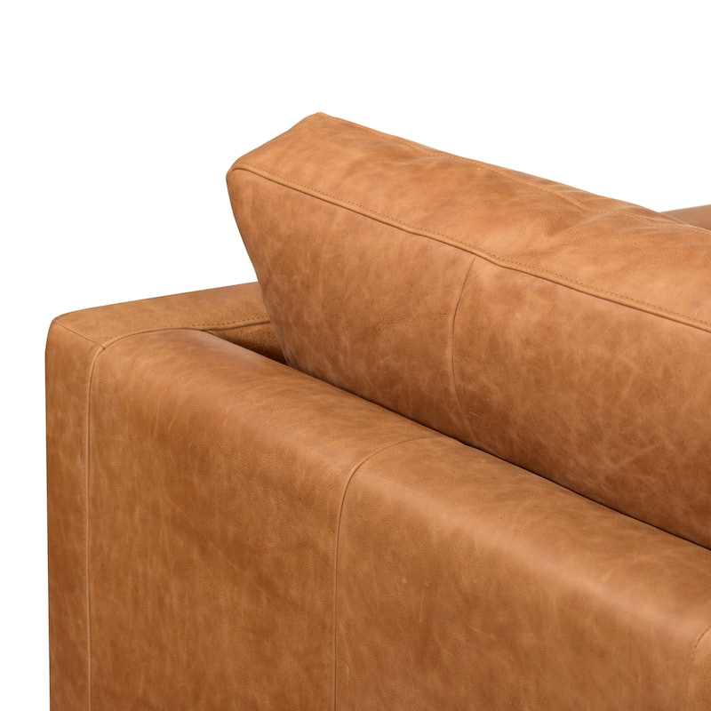 Poly & Bark Napa 98" Corner Sectional Sofa - Full Grain Genuine Italian Leather