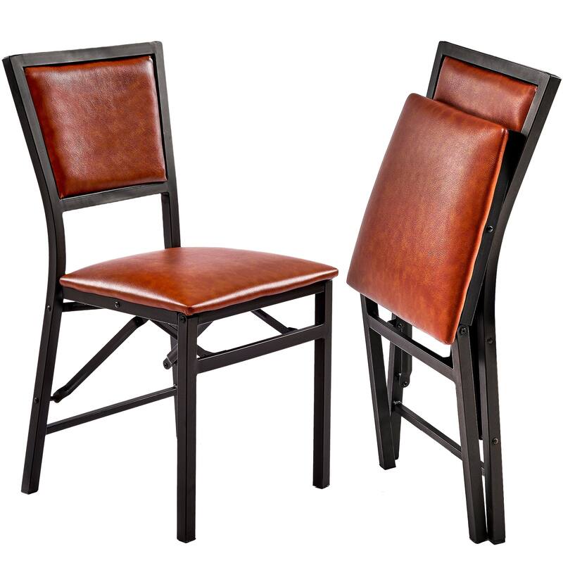 VECELO Folding Dining Chairs Set of 2/4/6 with Cushion Parson Classic Upholstered Folding Chairs,Modern 33" Parson Chairs