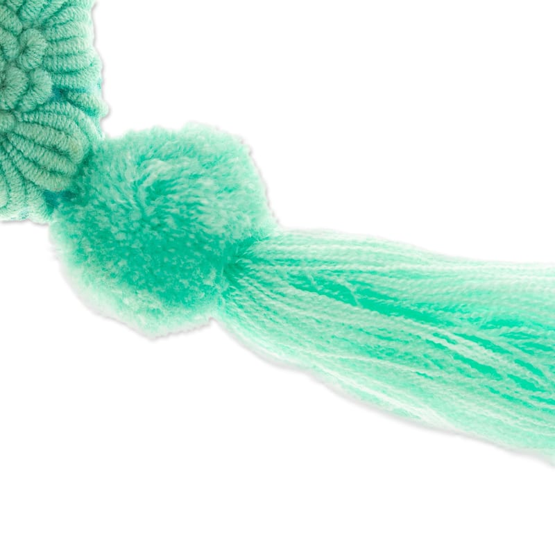Novica Handmade Little Heart In Mint Wool Felt And Cotton Ornament