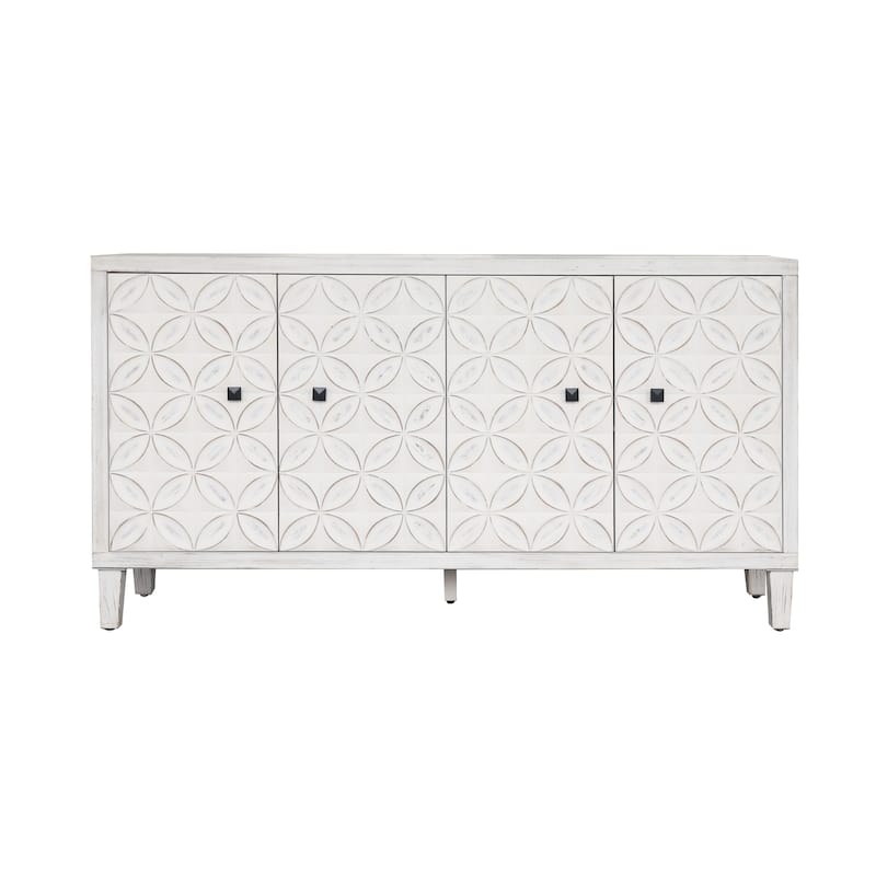 Accent Cabinet 4 Door Wooden Cabinet Sideboard Buffet Server Cabinet