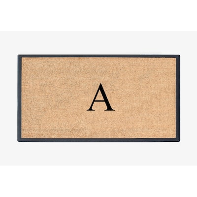 A1HC Rubber and Coir Molded Double Monogrammed Door Mat 30"x48"