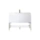 Option Champagne Brass Base, Glossy White Top