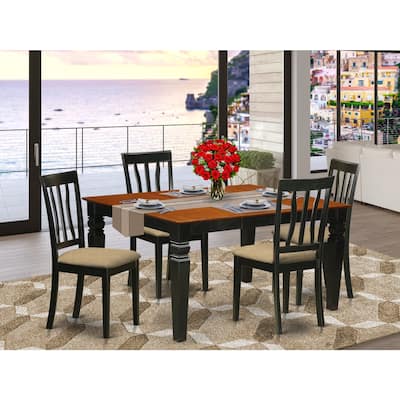 Retro Dinette Table Set - Kitchen Table and Chairs - 7 Piece Dining Set