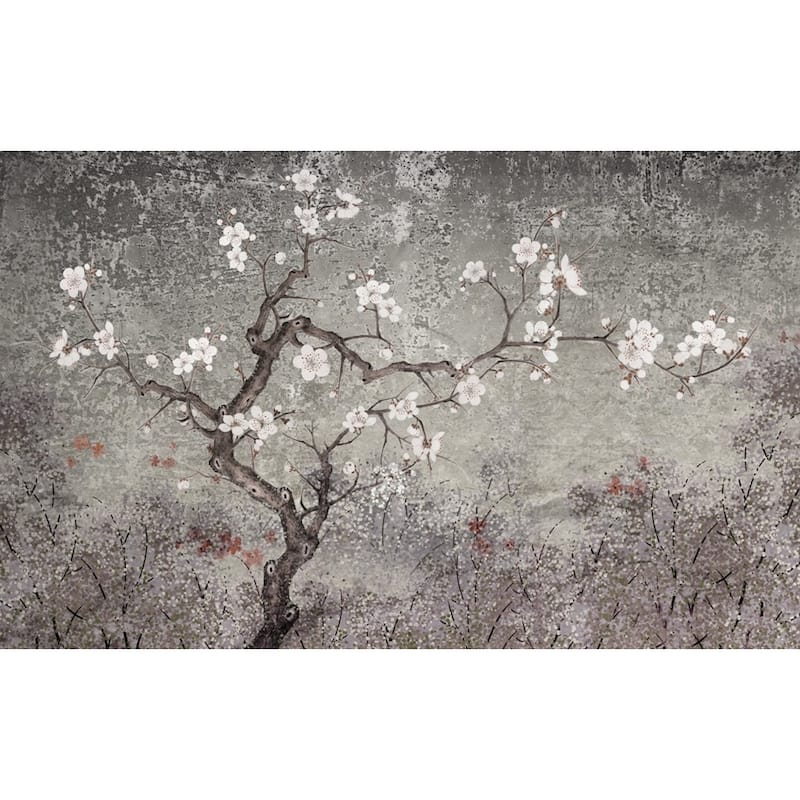 GK Wall Design Vintage Dark Blossom Floral Removable Wallpaper