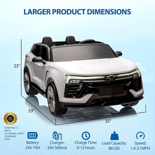 dimension image slide 0 of 4, 24V 2 Seater Kids Car with Remote Control, for Toddlers 3-8