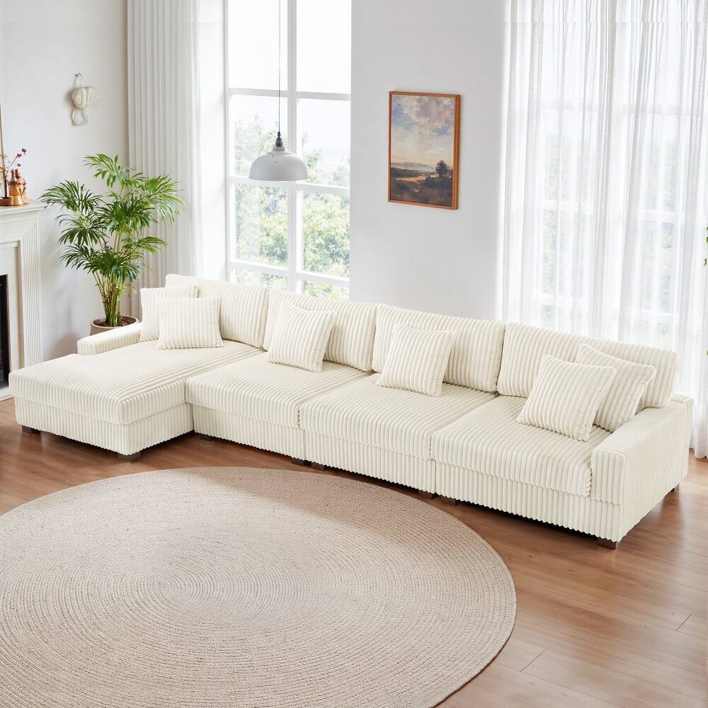 Anne 150" W Oversized Upholstered Modular Sectional Sofa