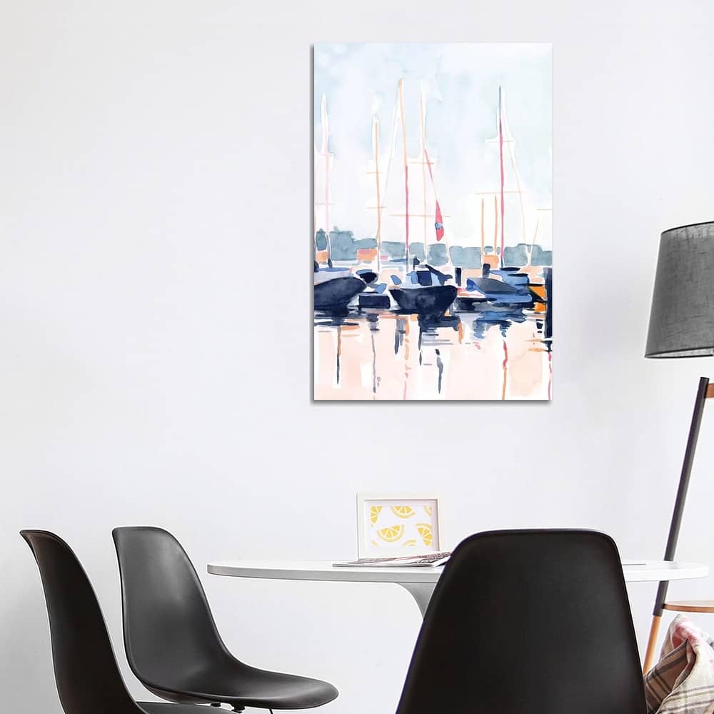 iCanvas "Watercolor Boat Club II" by Emma Scarvey Canvas Print