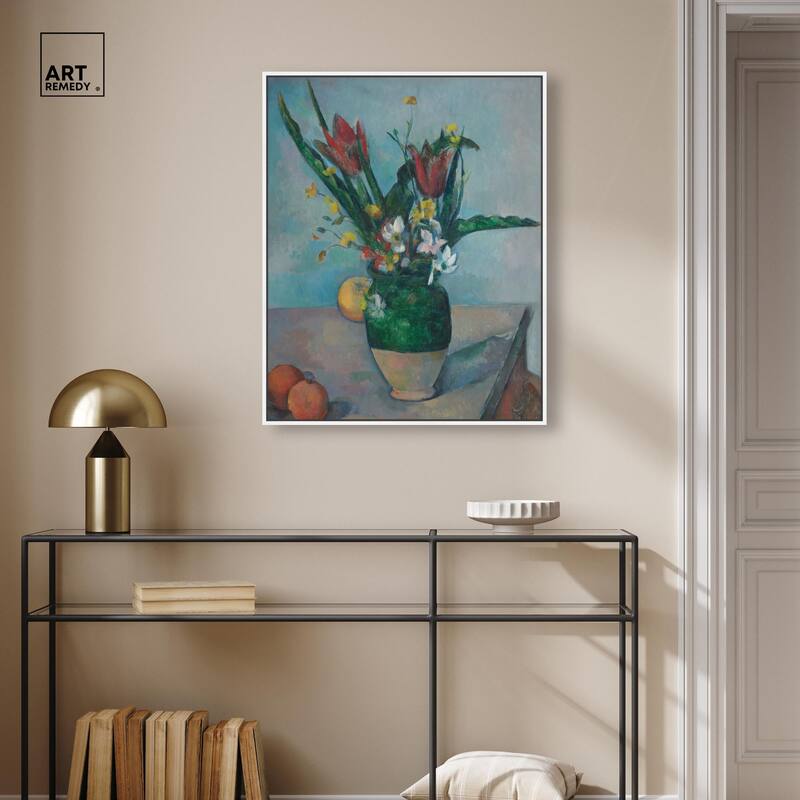 Vase Tulips Canvas by Art Remedy