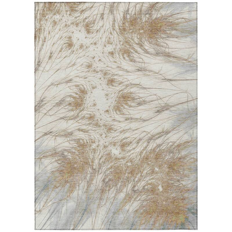 Machine Washable Indoor/ Outdoor Modern Cheraw Chantille Rug