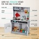 preview thumbnail 6 of 7, Lil' Jumbl Gray Wooden Kids Kitchen Playset, Small Kids Play Kitchen Set