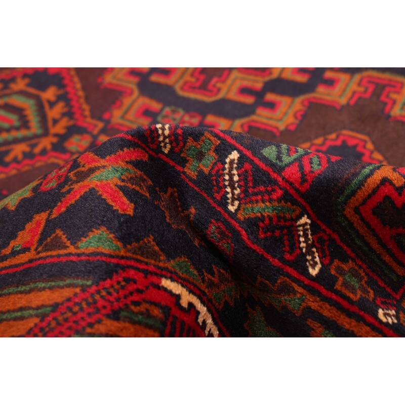 ECARPETGALLERY Hand-knotted Teimani Dark Navy Wool Rug - 3'8 x 6'4